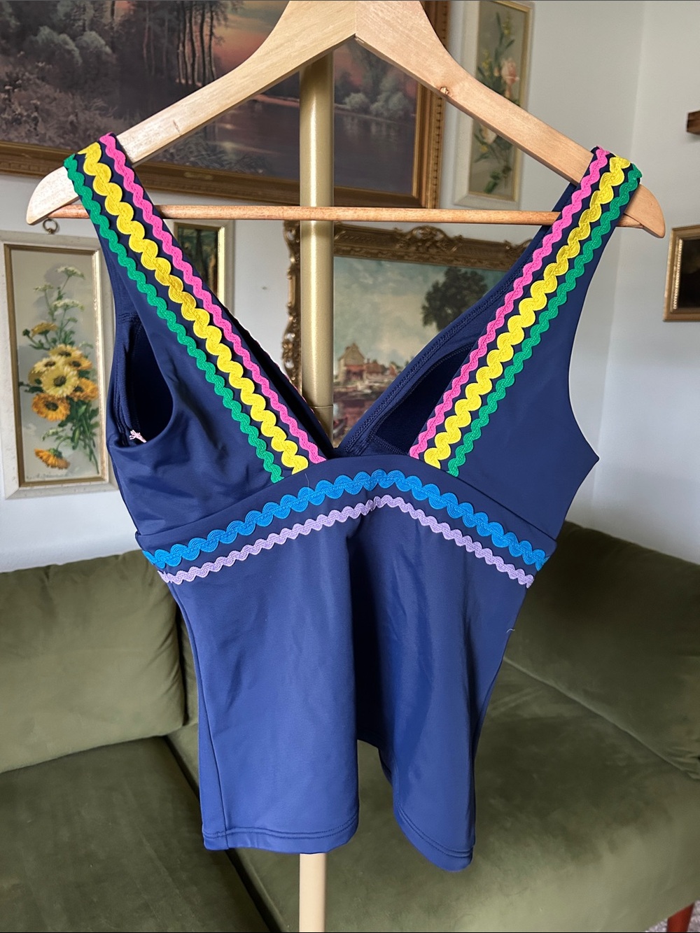 NWT! Women's Boden Porto Ric Rac Tankini Top - Picture 5 of 6